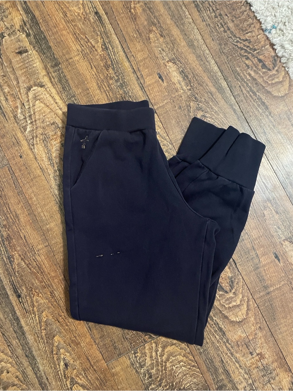 Ted Baker London Women’s Navy Sweatpants with Ribbed Cuffs